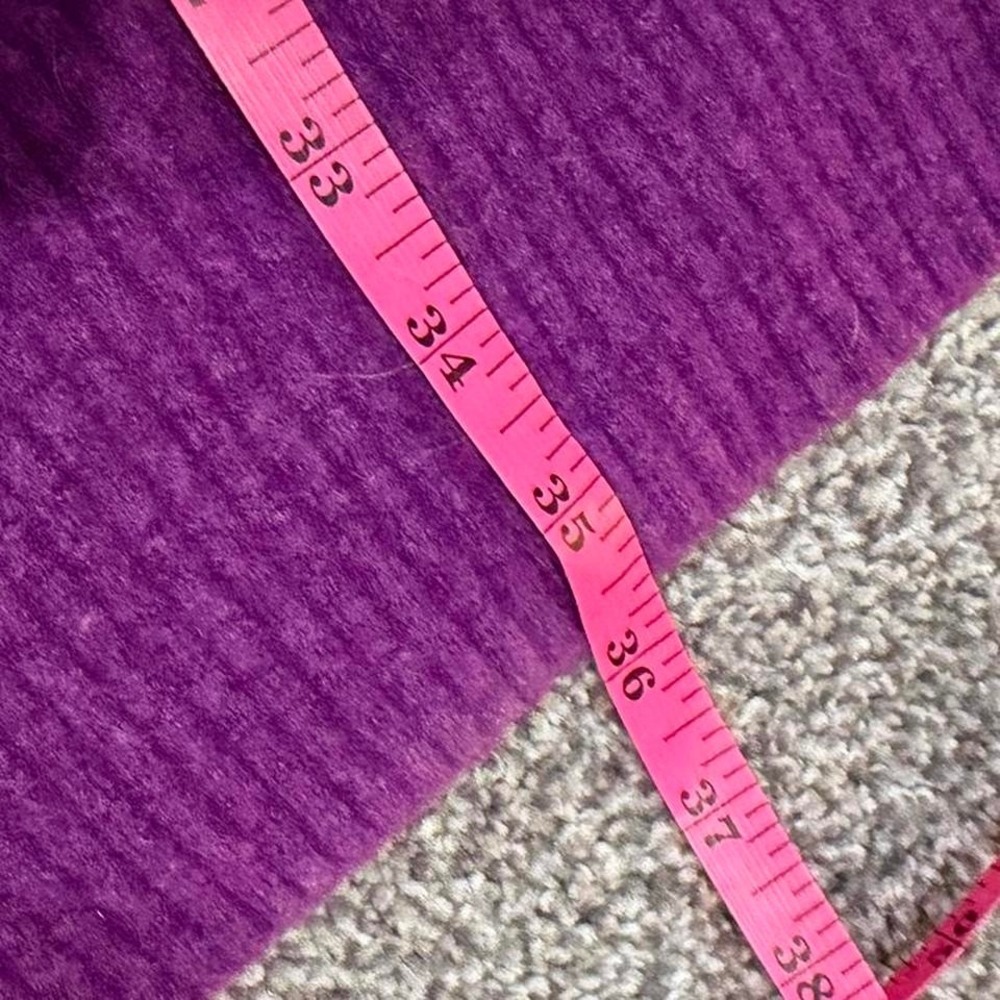 Banana Republic Purple Wool Blend Long Open Cardigan Sweater Small Pockets - Picture 6 of 7